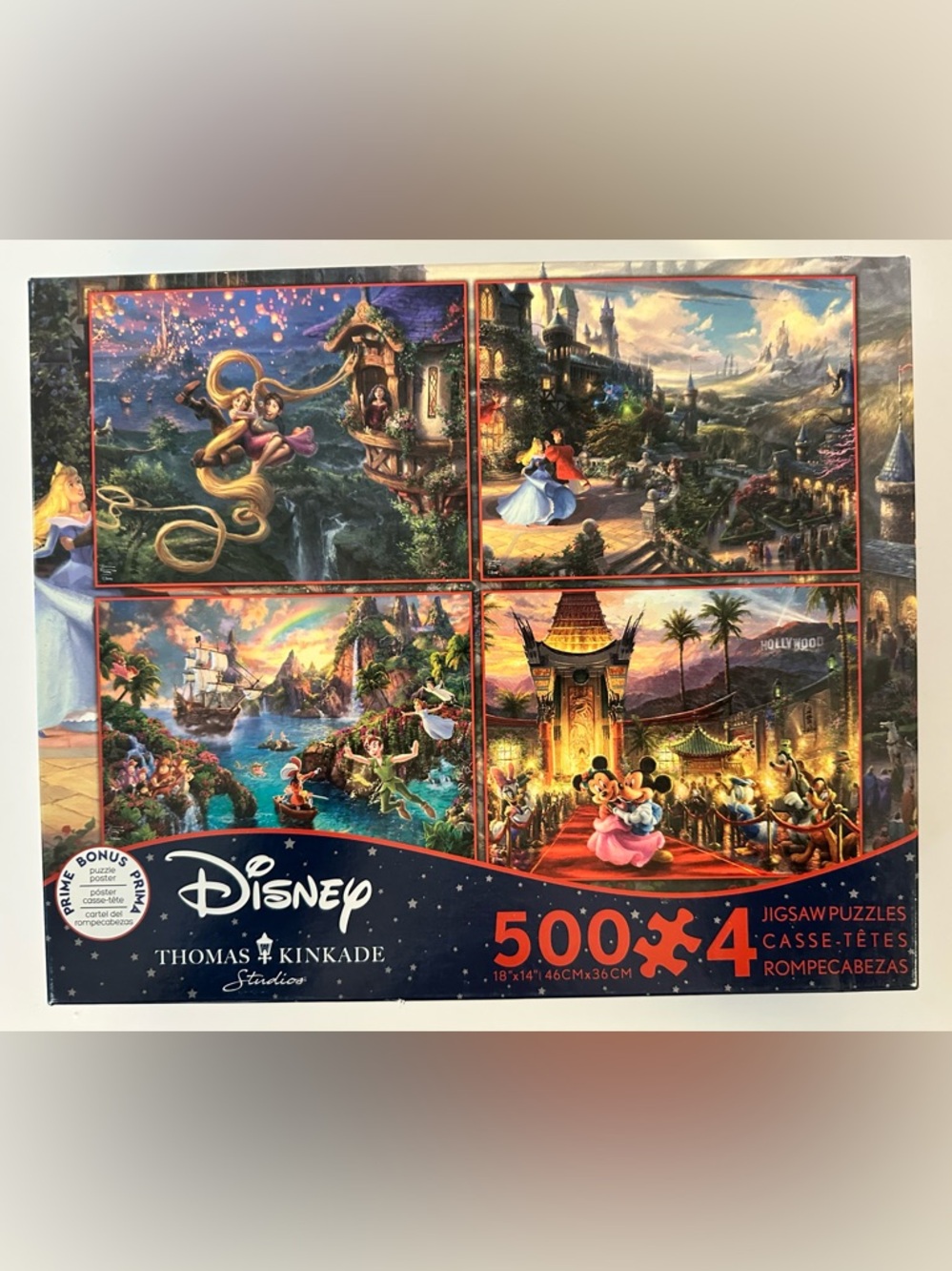 Disney Thomas Kinkade 4-Pack Puzzle Set - Multicolor